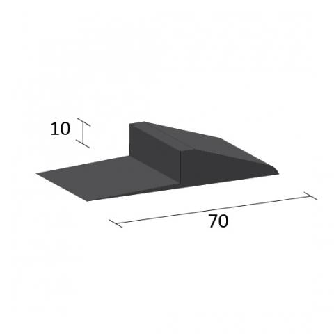 Rubber Edging for Artificial Grass - 2m Flexible Ramp Trim