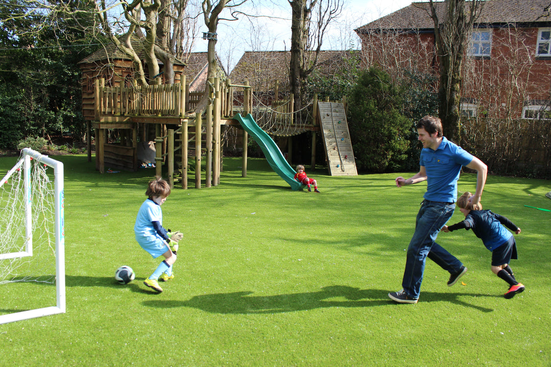 Family gardens with artificial grass
