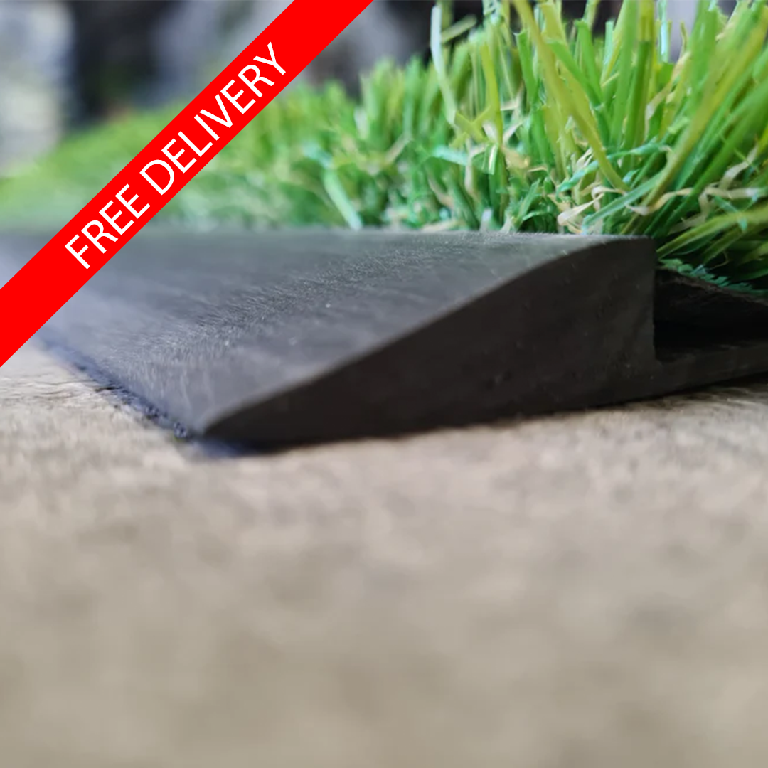 Turf Ramp Edge Black Rubber Lawn Edging Black Corrugated Metal Edging – Tuscan Path